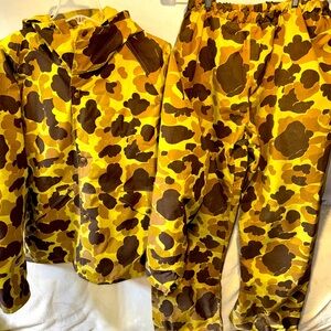 Cabela's Men’s L Frogskin Camo Gore-Tex Hooded Jacket & Pants Set Made In USA